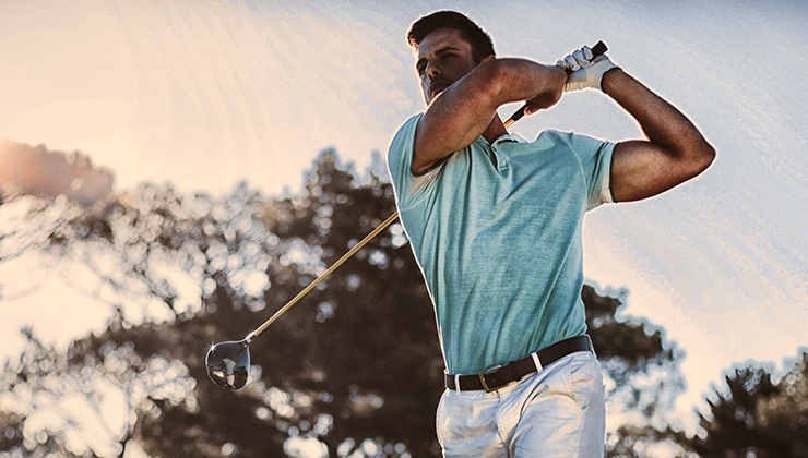 Golfspieler im Schwung